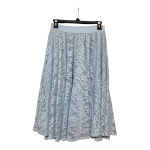 Torrid Sky Blue Lace Midi Skirt Size 0/12